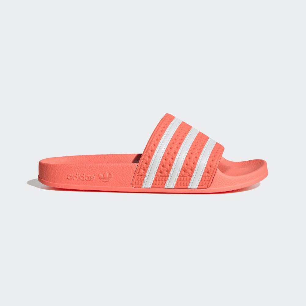 Adidas Women's Adilette Slides Orange/White/Orange Ireland EG5008